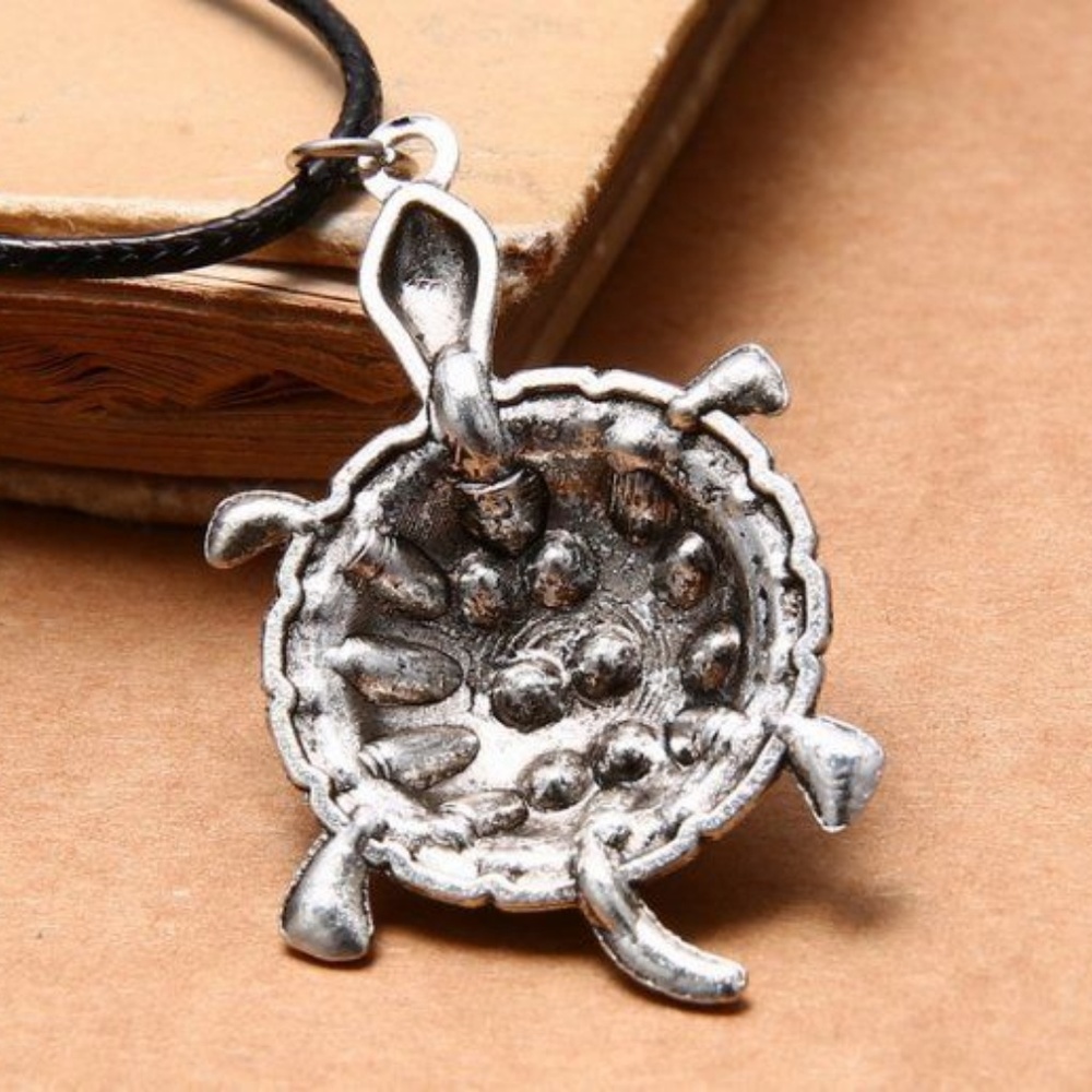 Multicolor Silver Sea Turtle Necklace Pendant NEW - Picture 3 of 4